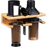 Space Saving Organizer Wall Mount for Aeropress set, Polished Bamboo