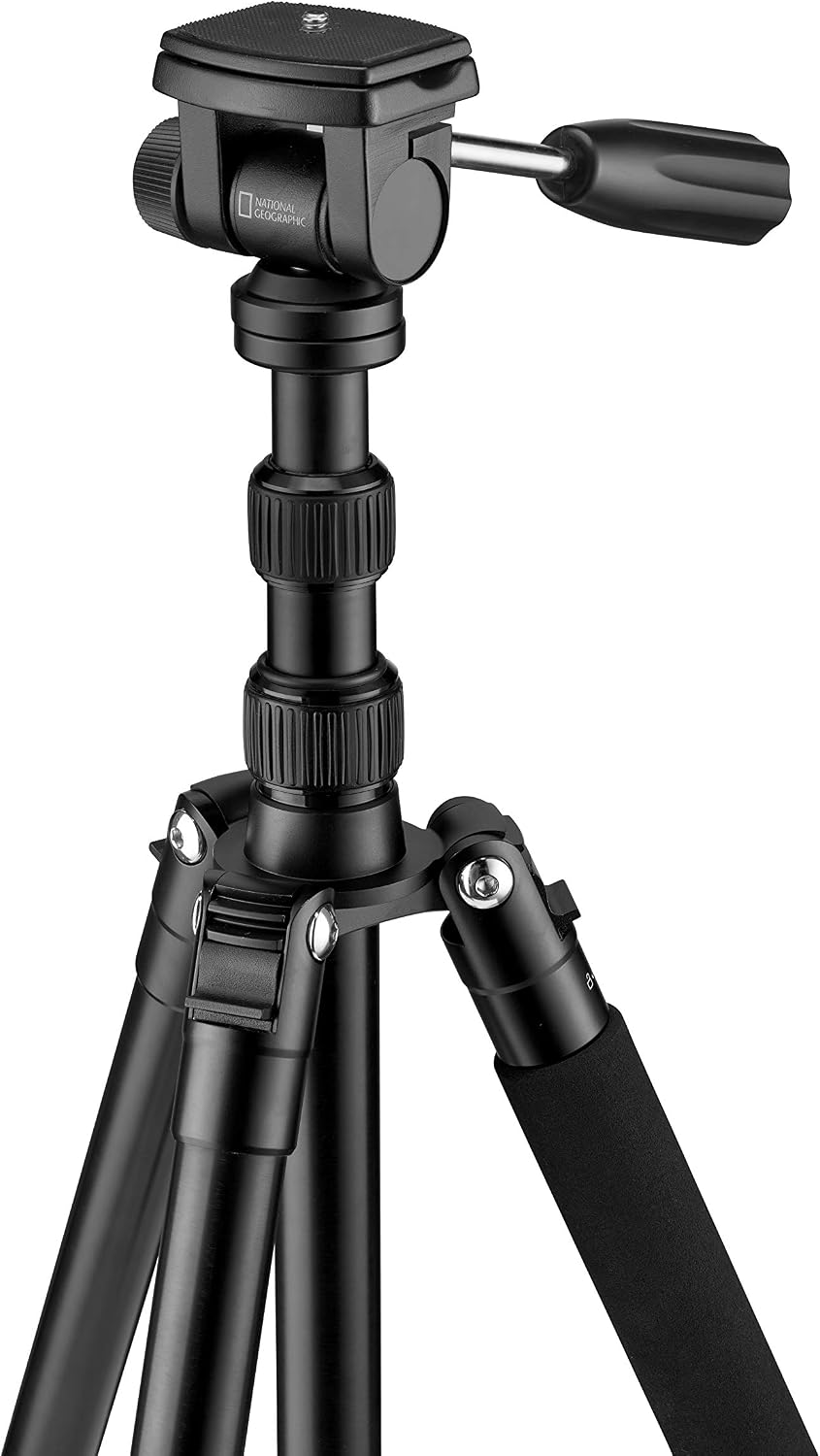National Geographic Travel Video Tripod Kit with Monopod, Aluminium, 5-Section Legs, Twist Locks, Load up 6 kg, Carrying Bag - Image 4