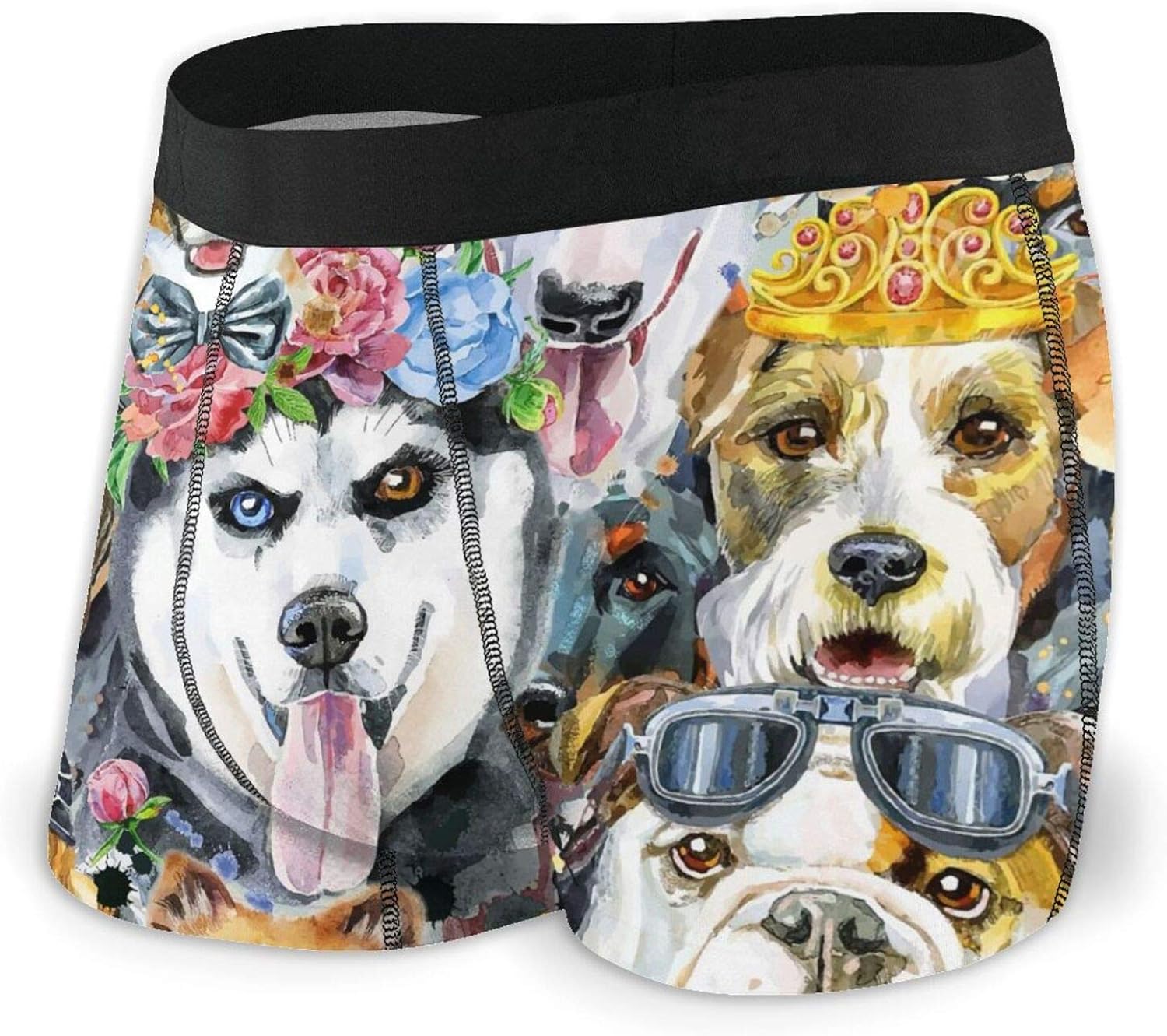 Mens Underwear Pattern of Dogs Man Boxer Briefs Trunks Sport Training