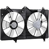 AUTISTOP 620-531 Engine Radiator Cooling Fan Assembly for 2002-2006 Toyota Camry for 2002-2008 Toyota Solara 2.4L Replaces OE 620-545 1636103071