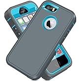 ACAGET iPhone 5S Case, iPhone SE 2016 Case, iPhone 5 Case Heavy Duty Protective Armor Shock-Absorbing Dual Layer Rubber TPU +
