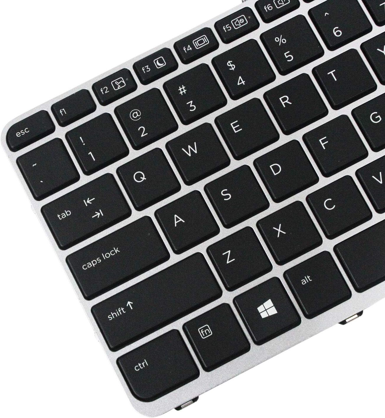 GinTai Laptop US Keyboard Backlit with Silver Replacement for HP