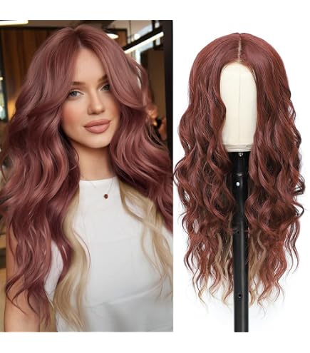 Amazon.com : Ombre Red Black Lace Front Wig Synthetic Hair  display picture 3