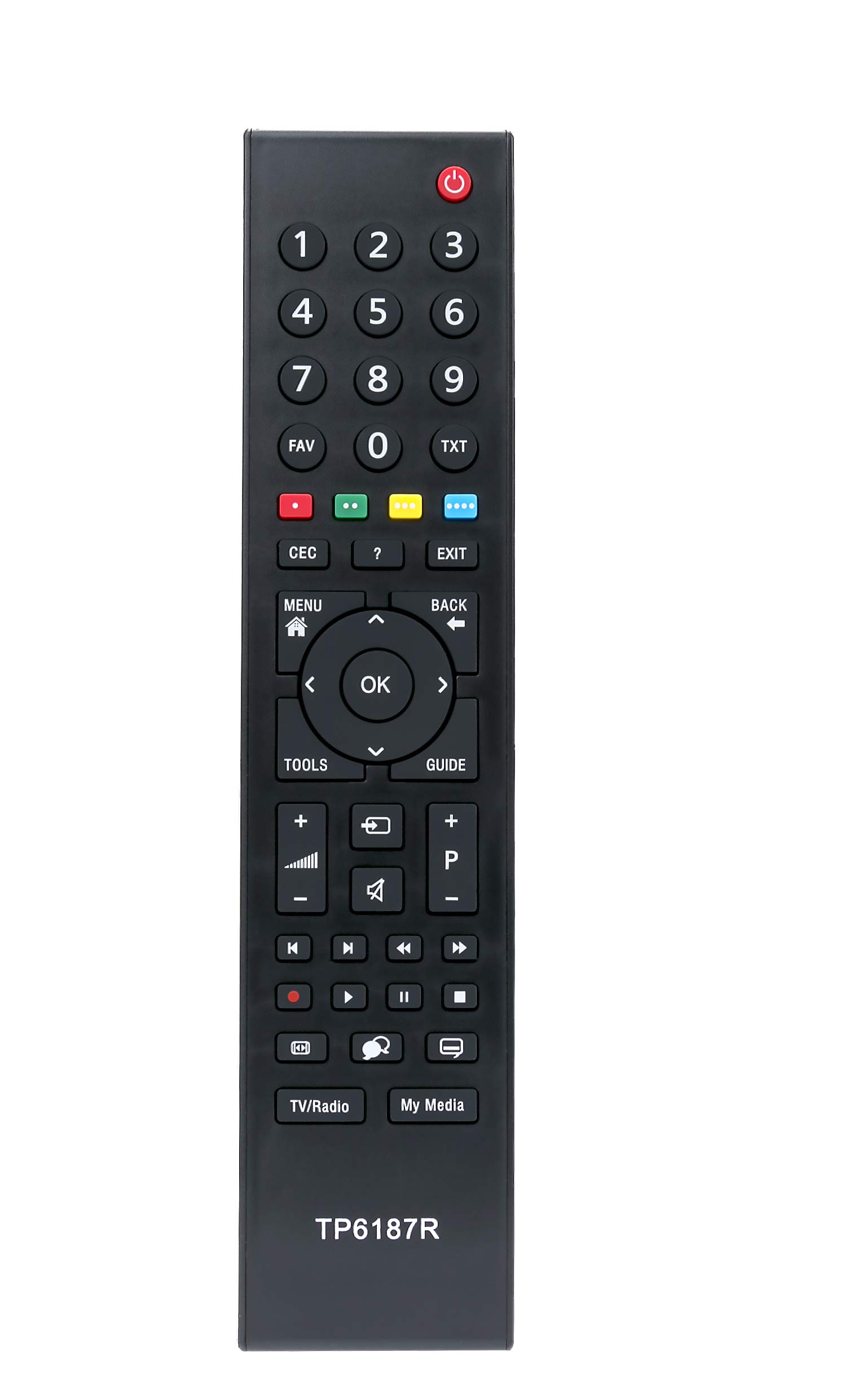 VINABTY New TP6187R Remote fit for Grundig TP6 TP6187R TP 6187 RC3214803/01 TP6187R-P1 TP6 40VLE521BG RC3214803-40VLE7130 40VLE7130WM RC3214803 01 RC3214803-01