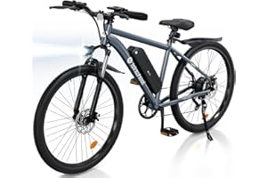 isinwheel M10S Electric Bike for Adults, 561WH Removable Battery Mountain Ebike with Mudguards, 32KM/H Max 112KM PAS Range, 2