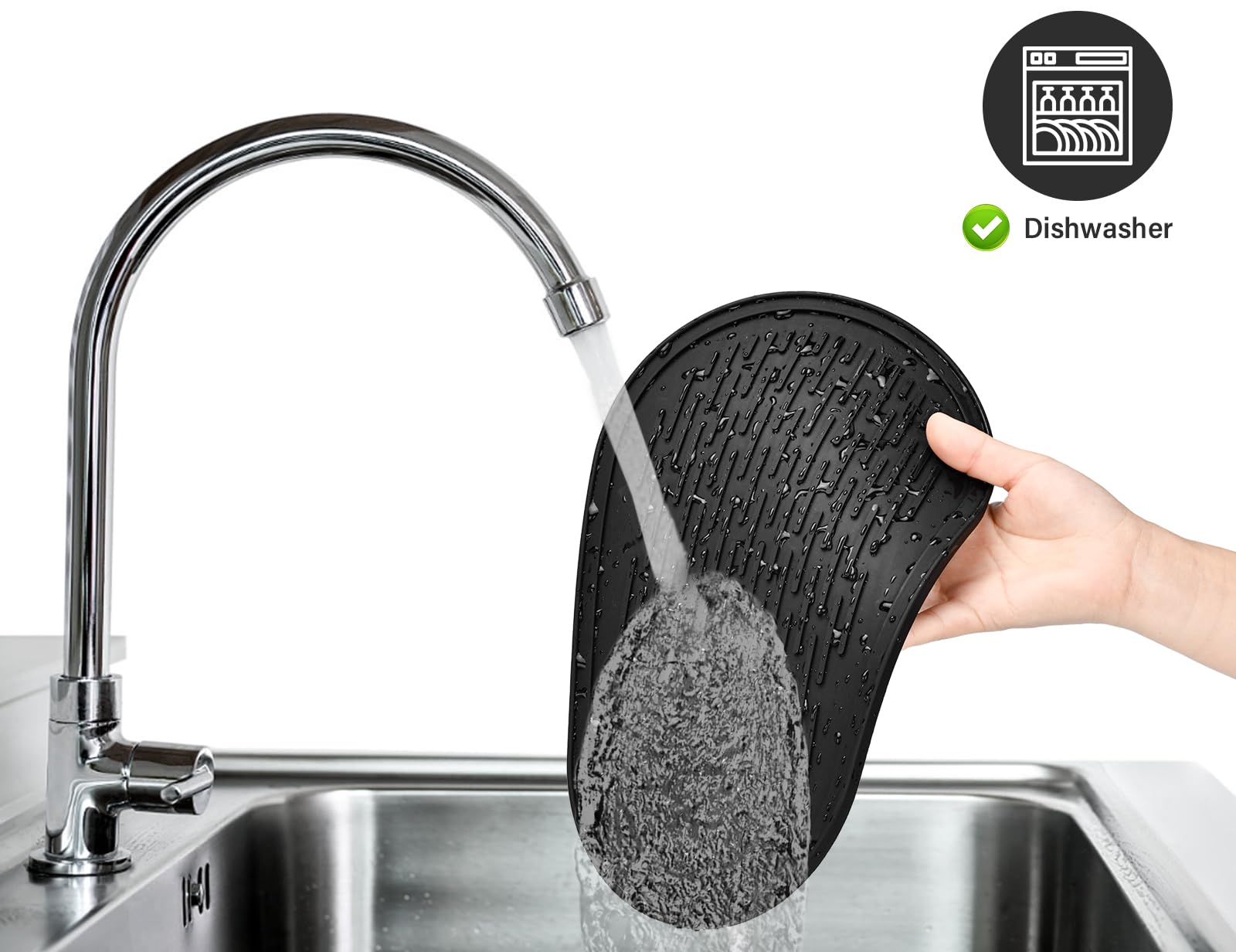 Aissom Exklusives Silikonmatte kompatibel mit SodaStream E-Duo und Duo, perfektes Abtropfmatte Silikon, rutschfest, Stabil, Tropfmatte, Zubehör für Sodastream (Für E-Duo/Duo) 4
