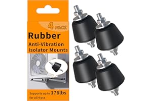 AC Parts Rubber Anti Vibration Isolator Mounts with Studs Shock Absorber,Rubber Isolator Mounts for Mini Split Heat Pumps,Air Compressors,Garage Motor,Anti Vibration Isolator Mounts,4 Pack,Medium Size