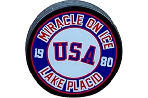 USA Hockey Miracle on Ice 1980 Lake Placid Olympics Hockey Puck | Made by Inglass - Official NHL Puck Supplier | Officially Licensed (US2405)