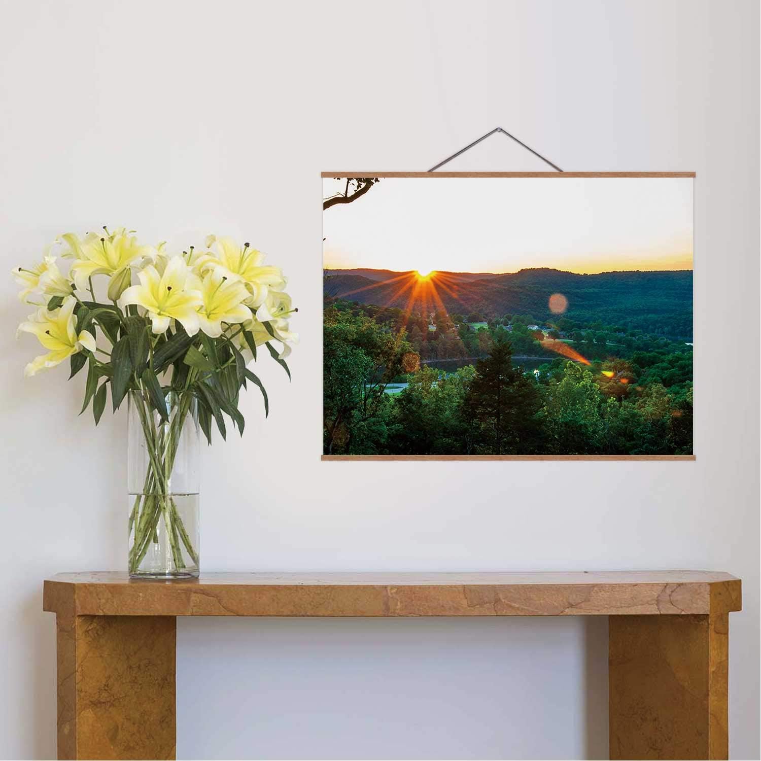 Hitecera Eureka Springs Sunset Modern Magnetic Hanging Poster,167042 Hanging bar Poster,12x8