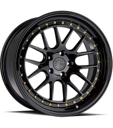 Amazon.com: DS05 18x9.5 Oft 30 5x114.3 HB: 73.1 Gloss Black W/Gold 