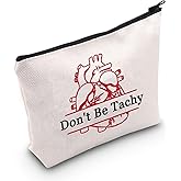 MNIGIU Nurse Cosmetic Bag, Polyester, Water Resistant, 10.2x7.9x0.6 inches, 59g, Funny Cardiology Design, Toiletry Bag, Makeup Bag, Travel Organizer