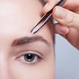 Spire UK Stainless Steel Slant Tip Eyebrow Tweezers for Facial Hair 8CM view 7