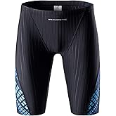MY KILOMETRE Men's Swimsuit Jammer Solid Swim Jammers Endurance Long Racing Training Swimsuit
