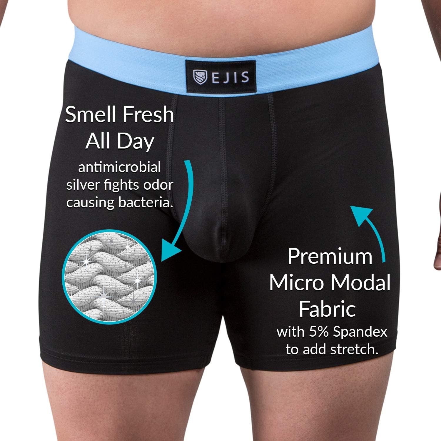 Ejis Mens Sweat Proof Boxer Brief Wcomfort Pouch Anti Odor Silver Micro Modal Underwear #underwear #that #prevents #sweating Ejis Mens Sweat Proof Boxer Brief Wcomfort Pouch Anti Odor Silver Micro Modal Underwear