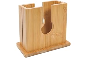 DTREEL Wooden Bagel Slicer Bagel Cutter, Wood Bagel Slicer Holder, Easy to Use English Muffin & Mini Bagel Bamboo Bread Slicer