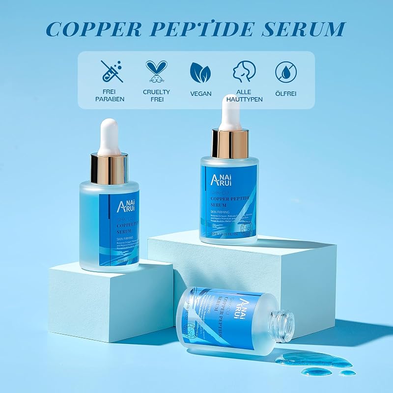 GHK-Cu 1% Copper Peptide Serum mit Hyaluronsäure, 30 ml