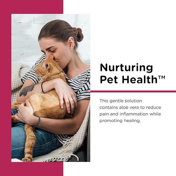 NUTRI-VET ANTIMICROBIAL WOUND SPRAY FOR CATS, CAT WOUND CLEANSER WITH ALOE AND VITAMIN E, HELPS SKIN CARE AND REDUCE PAIN, KITTEN SUPPLIES, 4 OZ