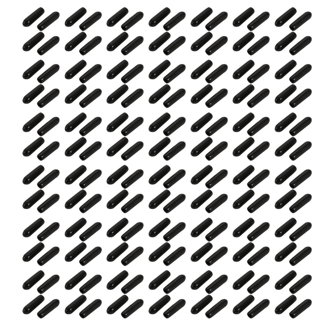 sourcingmap 200pcs 2.5mm Inner Dia PVC Flexible Vinyl Cap Screw Thread Protector Cover Black