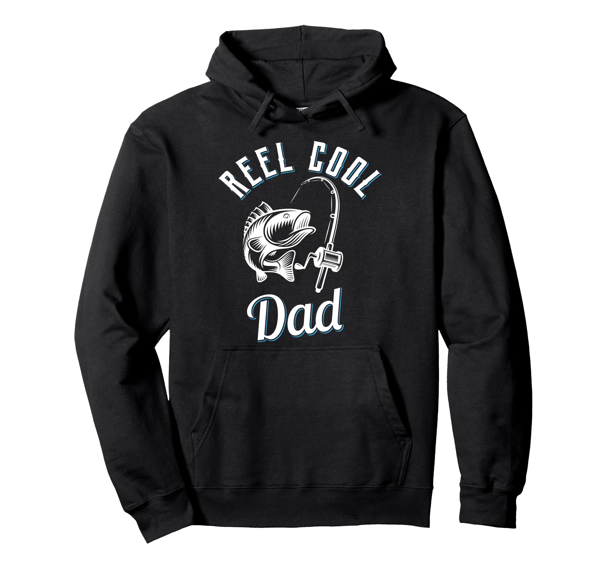 Reel Cool Dad Fathers Day Fishing Pole Rod Reel Fish Outdoor Pullover Hoodie