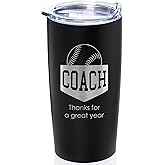 Lifetime Creations Engraved Baseball Coach Tumbler: Baseball Coach Gifts, Baseball Coach Thank You Gift Ideas, Appreciation Gift, Insulated Stainless Steel (Matte Black, 20 Ounce Travel Mug)