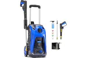 ALAINTOOL Electric Pressure Washer with 25 FT Hose, 16.4 FT Power Cord, Soap Tank Car Wash Machine Blue Ideal Cleaning for Patio 4800 PSI 3.0 GPM Blue