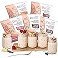 Lacsnac Variety Pack Lactation Overnight Oats (6 Count) - Lactation Supplement made with Whole Grain Oats, Flax Seeds, and Brewer’s Yeast, Promotes Lactation & Healthy Breast Milk Supply, GMO-free