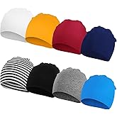 DRESHOW BQUBO 8 Pack Unisex Baby Beanie Hat Infant Toddler Kid Hats Baby Soft Cute Knit Cap Nursery Beanie