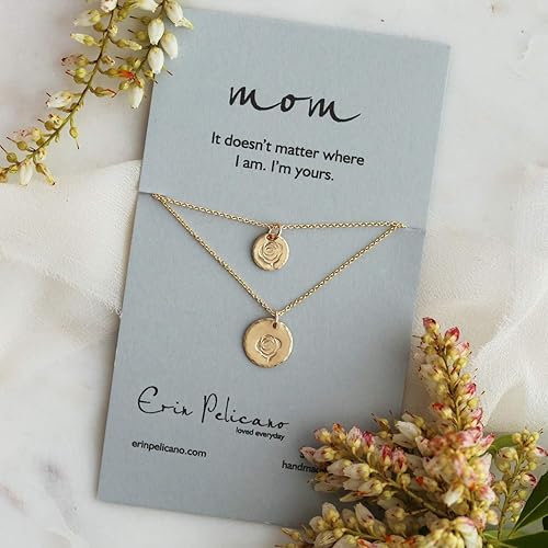 rose gold daughter necklace