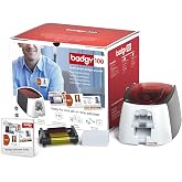 Badgy100 Plastic Card Printer with Badge Studio - ID Design Software for Full Color, Custom, Tamper Proof ID Badges in Seconds