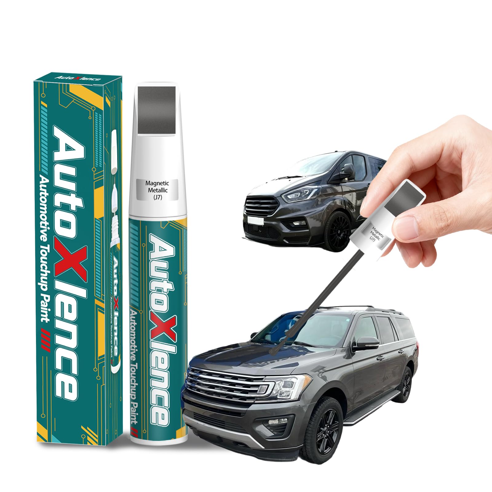 Photo 1 of Magnetic Metallic(J7) Touch Up Paint Compatible with Ford Car Paint Pen Scratch Repair Automotive Scratch Remover Fix Exact Color Match