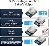 BOMATA Large Kitchen Scale 5kg 0.1g Precision USB Rechargeable Bakery Scale view 4
