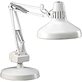 Luxo LC2FEWT LC 22W Circline Fluorescent with 14W CFL Task Light, 30" Powder-Coated Arm with External Springs, Weighted Base, White