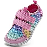 WateLves Wide Toddler Water Shoes Kids Barefoot Beach Swim Aqua Shoes Boys Girls Breathable Mesh Walking Hook and Loop Sneakers