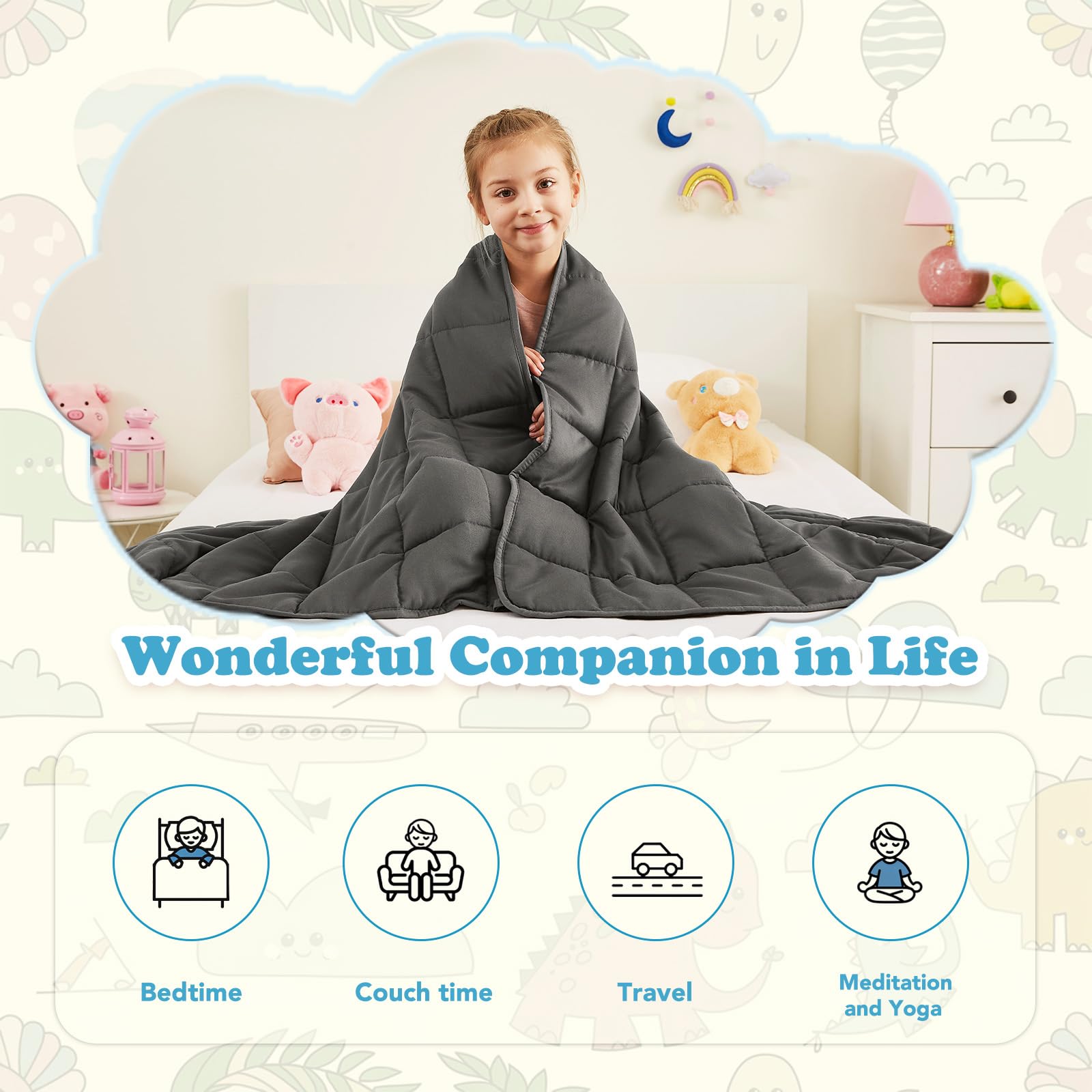 CuteKing Weighted Blanket (7lbs, 40