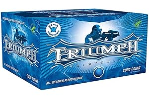 TIPPMANN Xball Triumph 68 Caliber 2,000ct Paintballs, Aqua Blue Fill and Shell
