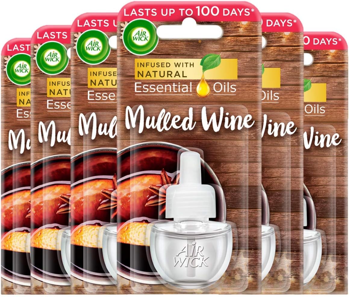 Airwick Electrical Plug In Refills Mulled Wine Scent, 6 Refills X 19 ml