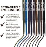 Palladio Retractable Waterproof Eyeliner Pencil Pure Black Long Lasting Smudge view 5