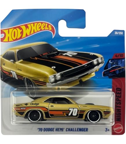 ホットウィール クラシックス '70 ヘミ チャレンジャー チェイス Amazon.com: Hot Wheels '70 Dodge Hemi Challenger, Muscle Mania 4