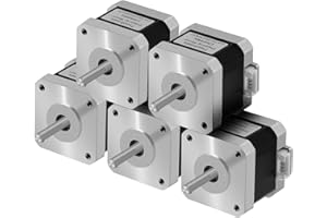 Twotrees Nema 17 Stepper Motor Bipolar 1.5A (17HS4401) 42N.cm (60oz.in) High Torque 1.8 Degree 38MM 4-Lead /1m Cable for 3D Printer/CNC (Pack of 5)