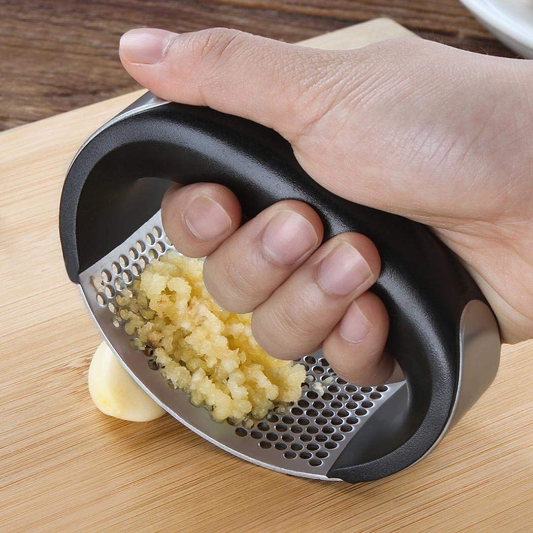Iuyem Neue Küche Edelstahl Knoblauchpresse Täglich nützliche Kochgeräte Knoblauchpressen