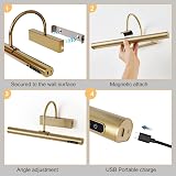 HARPER LIVING Rechargeable Picture Light Antique Brass with Remote 3 Temps view 6