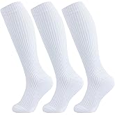 +MD Compression Socks for Women Men, 3 Pairs 15-20mmHg Knee High Support Cushion Socks for Pregnant Nurses Travel