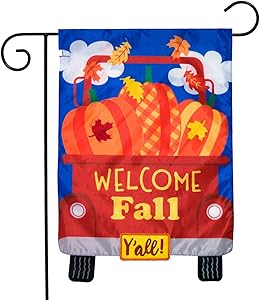 Briarwood Lane Welcome Fall Pickup Applique Garden Flag Pumpkins Autumn Double Sided 12.5"x18"