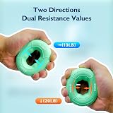 FitBeast Grip Strength Trainer 9-Piece Kit Green Hand Grip Exerciser view 2