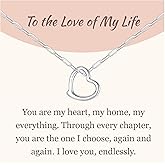 GAVU 925 Sterling Silver Heart Necklace for Women, Dainty Silver Heart Charm Necklace for Women