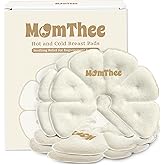 MomThee Breast Therapy Ice Pack – Reusable Washable Hot and Cold Breast Pads for Breastfeeding Essentials, Ideal for Clogged Milk Duct Relief, Mastitis & Engorgement – 4 Pack