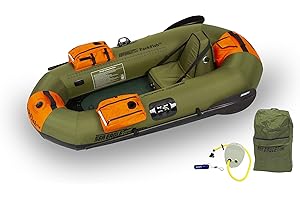 Sea Eagle PF7 PackFish7 Inflatable 7' Fishing Boat-Lightweight-Portable-Dry Enclosed Hull-Durable-One Person Fishing Boat Float Tube