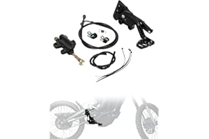 BAOUFF Rear Foot Brake Pedal Kit for Surron Light Bee,Hydraulic 6061 Aluminum CNC Bracket Lever with Cable for Electric Dirt Bike Sur Ron Light Bee X and S/X160/X260