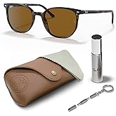 Ray-Ban RB2197 ELLIOT Square Shaped Sunglasses for Men & Women with Official RAYBAN Eyewear Kit