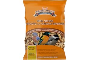 Armstrong Bird Grubs, Mealworm Alternative, Wild Bird Food, 500G (1.1LB) Bag